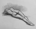 Michael Hensley Drawings, Female Form 61